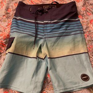 O'Neill Boy's Swim Trunks Lennox Stretch (Big Kids) Sky Blue 22 (about an 8)